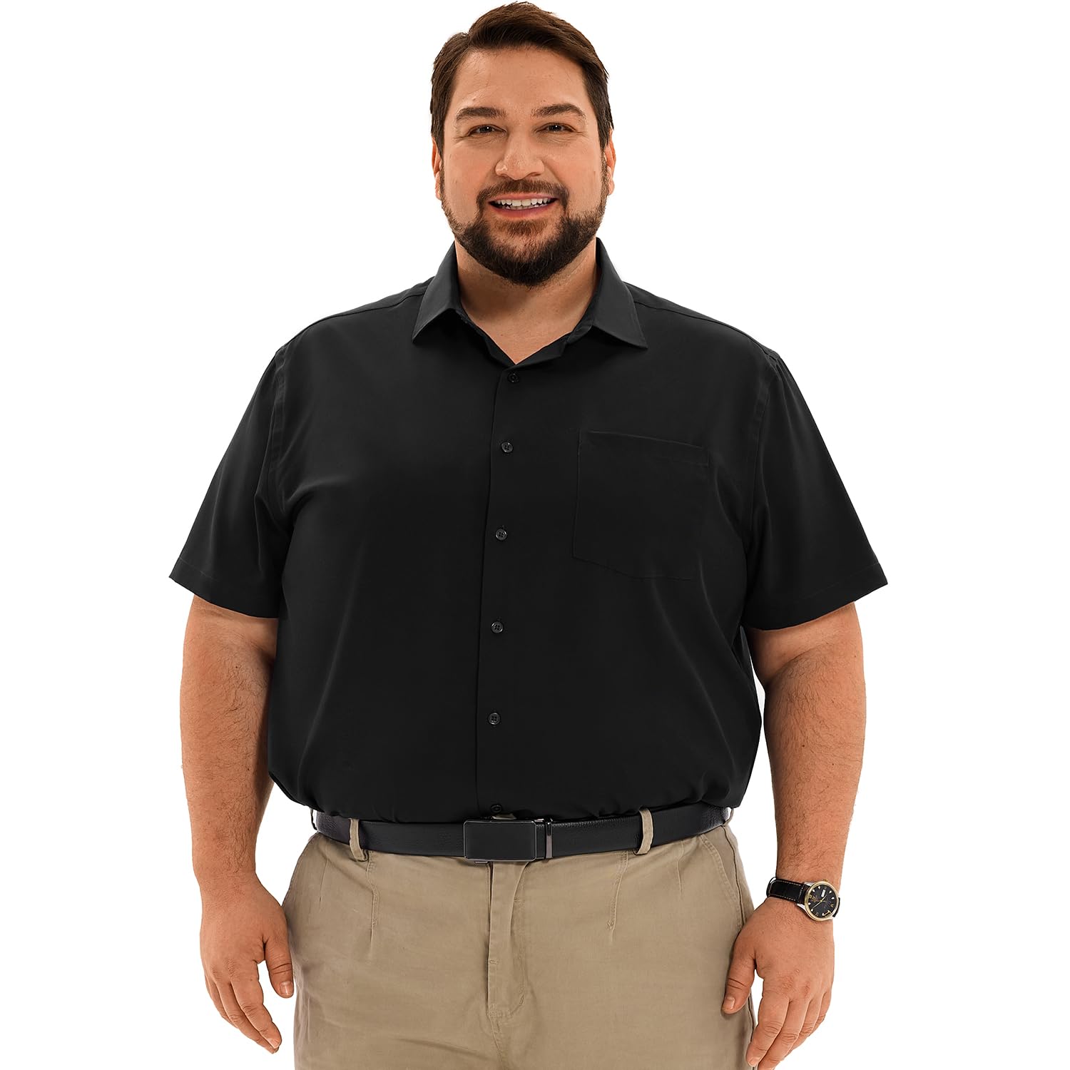 HOdo Big and Tall Mens Dress Shirts Casual Button Down Shirts 2XL-6XL