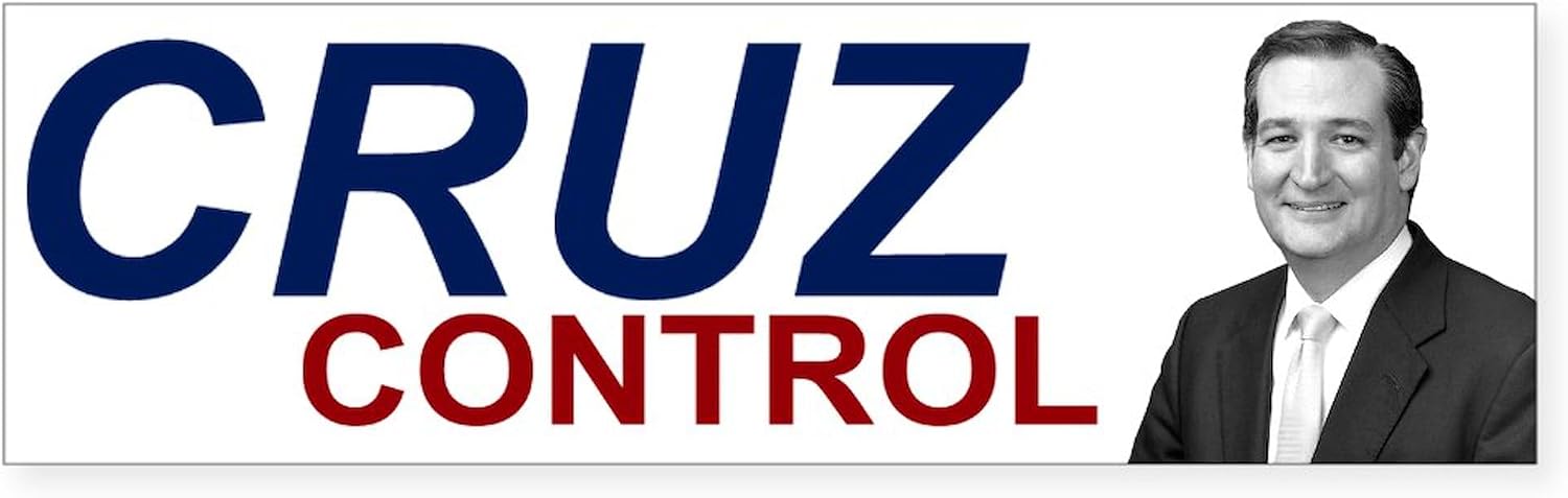 CafePress Ted Cruz Control Sticker (Bumper) 10"x3" Rectangle Vinyl Bumper Sticker Car Decal