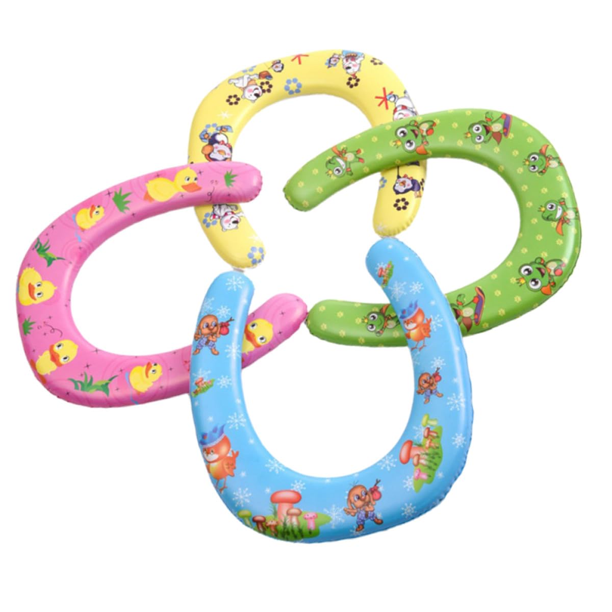 Asiento de Entrenamiento para Baño Infantil Cojín PVC 4 Piezas
