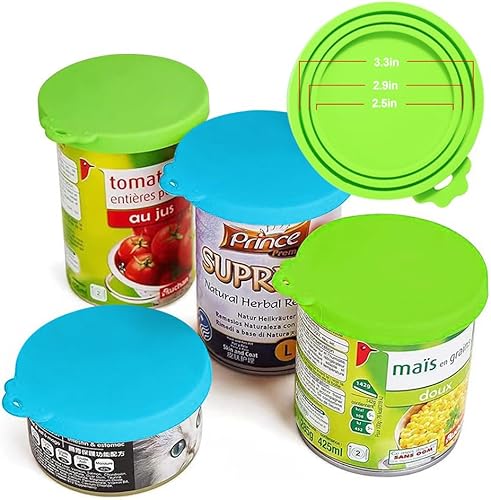 Miniatura 6 de ZukoCert Paquete de 2 tapas para latas de comida para perros y gatos, se ajustan a tres estándares de tamaño diferentes, con dos cucharas, se adapta