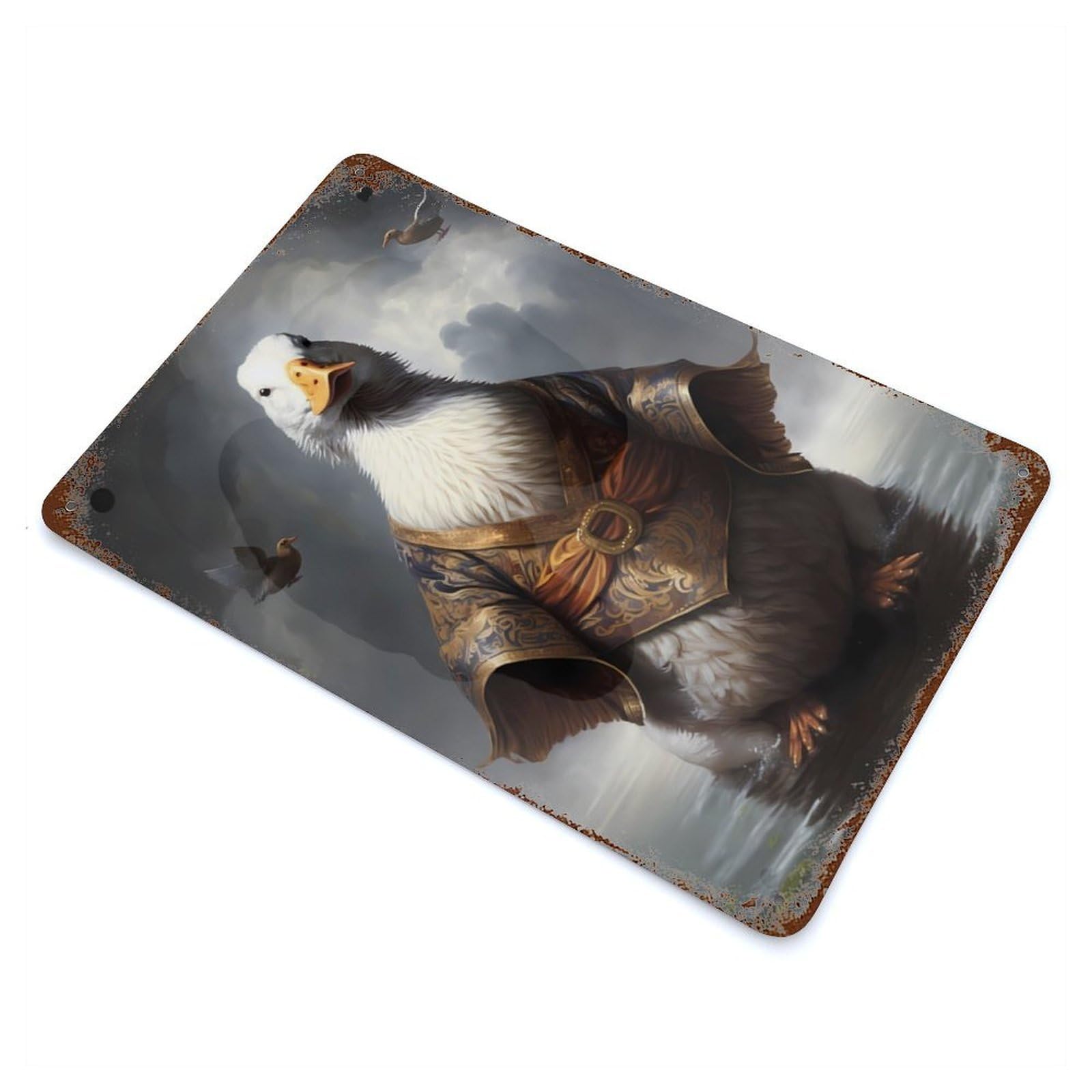 Duck Stylish Vintage Rust Metal Sign 11.8"x7.9", for Pub, Kitchen And Man Cave Decor, Rustic Home Decor