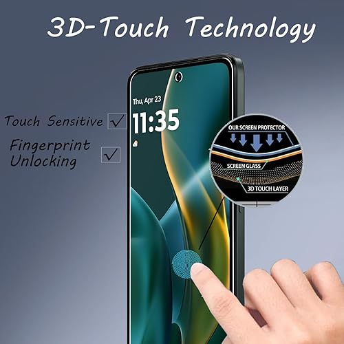 Miniatura 4 de Paquete de 3 protectores de pantalla para Motorola Moto G 5G 2025G Power 2025, protector de vidrio templado, fácil de instalar, dureza 9H,