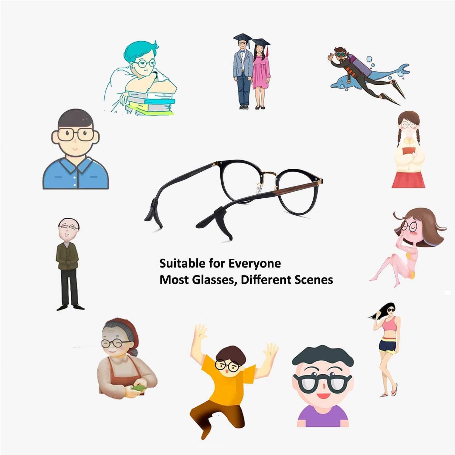 🛒 Crаzу Dеаlѕ 4 pairs Eyeglass Ear Grip - Soft Comfortable Anti-slip Holder, Silicone Ear Hooks, Eye glass Temple Tips Sleeve Retainer for Glasses, Sunglasses, Reading Glasses, Sport Eyewear Frее Shірріng Ovеr $50 4 pairs Eyeglass Ear Grip - Soft Comfortable Anti-slip Holder, Silicone Ear Hooks, Eye glass Temple Tips Sleeve Retainer for Glasses, Sunglasses, Reading Glasses, Sport Eyewear