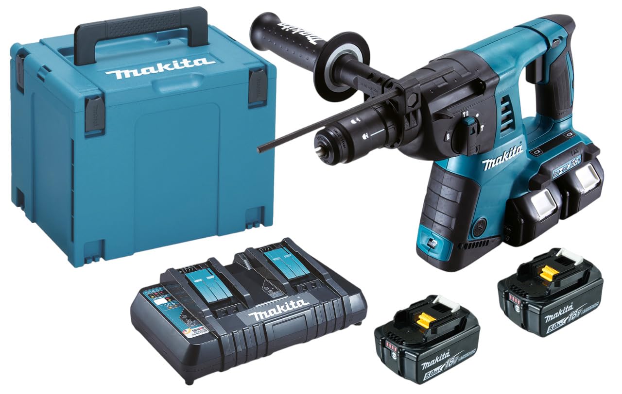 Makita DHR264PT4J, perfo-burineur SDS-Plus 36V, 2x18V Li-Ion 5Ah, 26mm