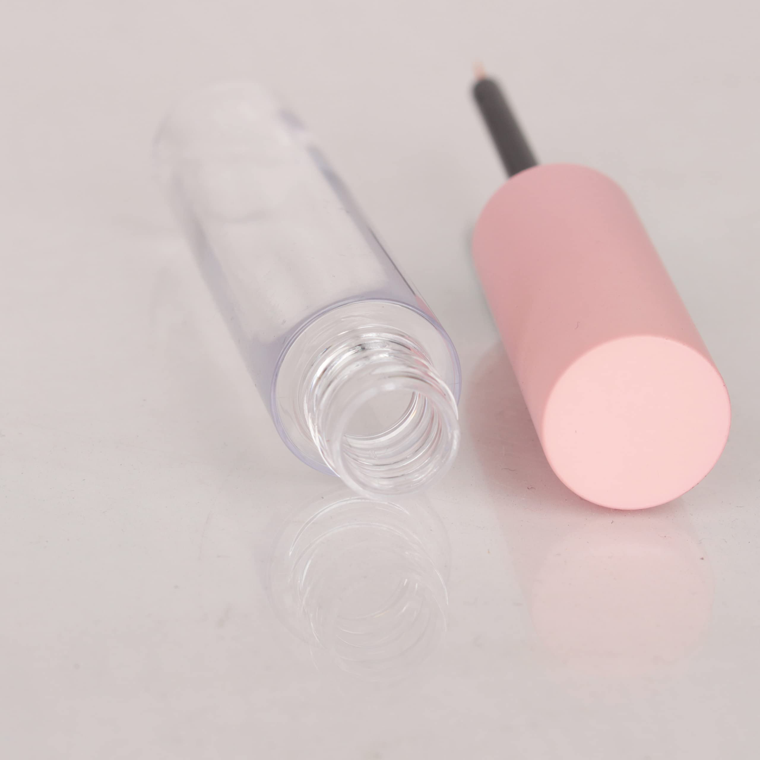 COSIDEA 12PCS Empty plastic Matte Pink 10ml Eyeliner tubes packing Vials Bottle container Eyeliner Brush Applicator for DIY Eyelash Growth Oil,Eye Gloss Liquid - Image 3