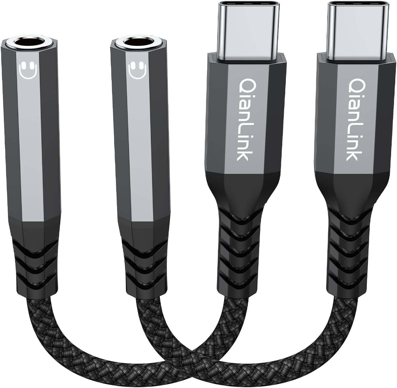USB Type C to 3.5mm Female Headphone Jack Adapter, (2-Pack) USB C to Aux Audio Dongle Cable Cord Compatible with Samsung Galaxy S23 S23+ S22 S21 S20 Ultra S10 S9 Plus, Note 20 10, Pixel XL, iPad Pro