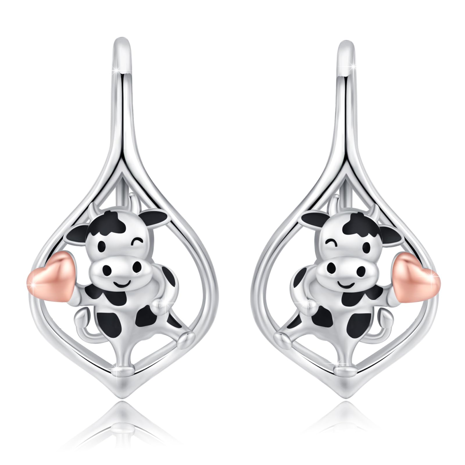 Bracciale In Argento 925 Con Ciondolo Mucca Delle Highlands, Zirconi, Regolabile, Regalo Per Donne E Ragazze, Compleanno E Festa Della Mamma