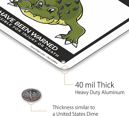 Miniatura 45 de SmartSign Divertido letrero de advertencia con texto en inglés «Beware Of Guinea Pigs – 10 x 7 pulgadas, aluminio laminado libre de óxido de 40 mil