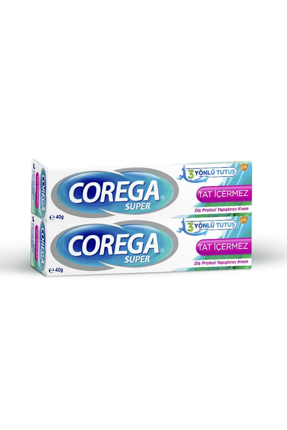 Corega Tat İçermez Yapıştırıcı Krem 40G x 2 Adet