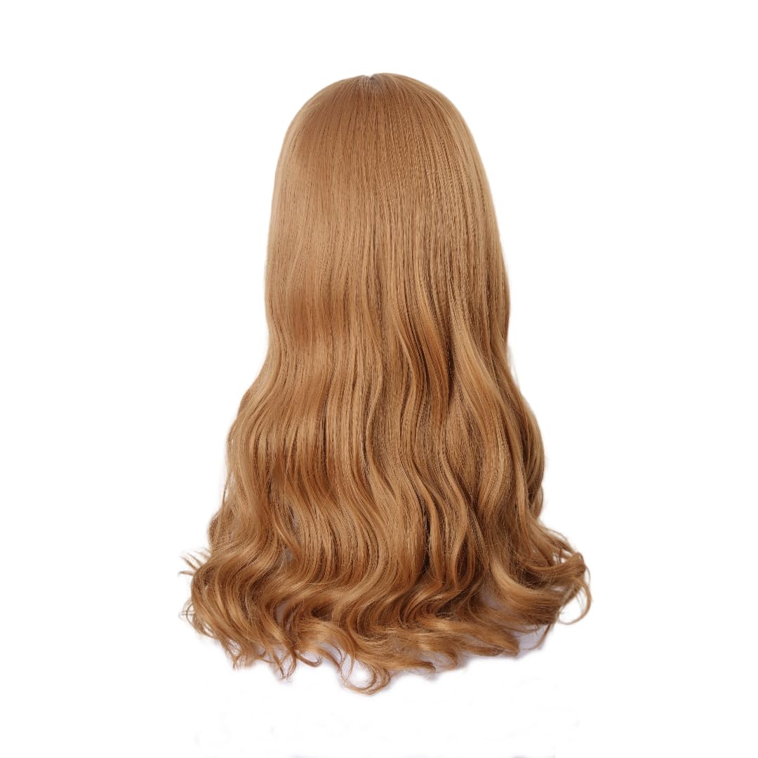 SisiruKou Girl's Light Brown long Wavy Anime Cosplay Wig Halloween Themed Costume Party Synthetic Wig