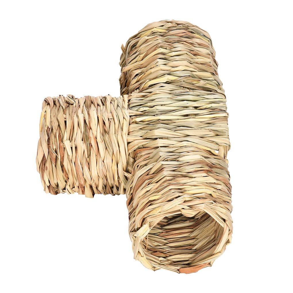 AUklOPVZZ Casa para Conejos, Buen Regalo para Mascotas, el Tiempo Suficiente para Matar el Tiempo, Hierba de Conejo, Juguetes para casa, Nido de Tubo de túnel para hámster, Tres Canales
