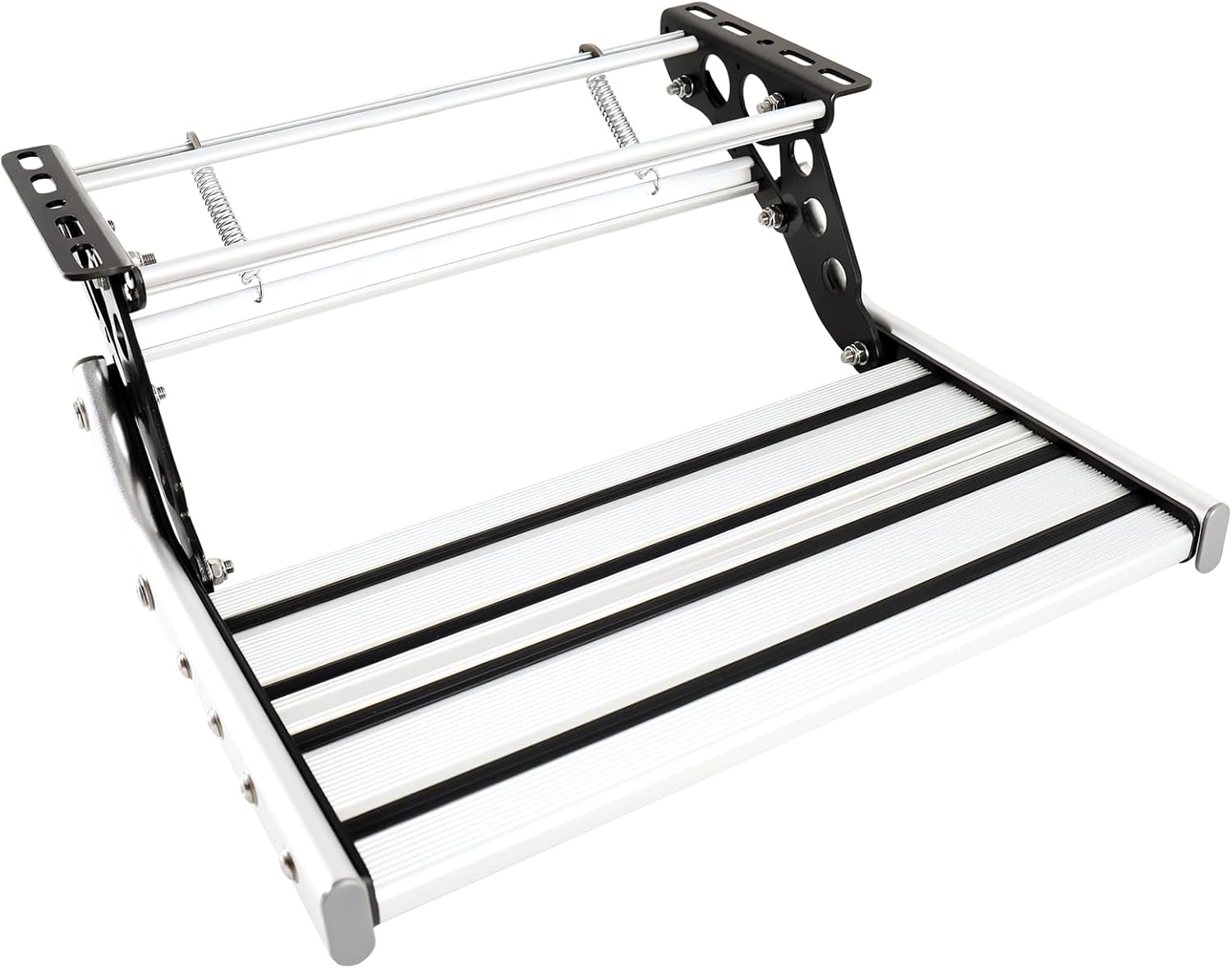 RV Folding Single Step Non-Slip RV Stairs One-Hand Expand or Collapse Camper Stable Ladders for Motorhome RV Camper Van Travel Trailer Caravan