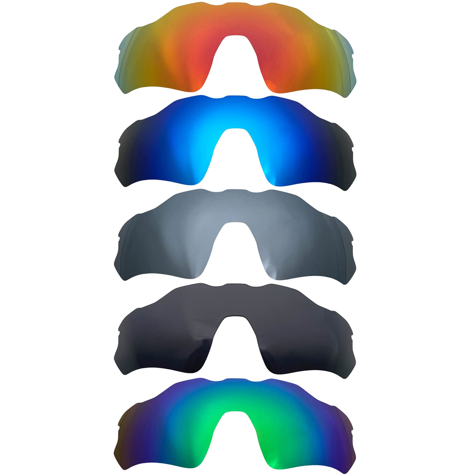 Lentes de repuesto para gafas de sol Oakley Radar EV Path OO9208/1.5 mm polarizadas/fáciles de instalar, Rojo oscuro, 134*46mm