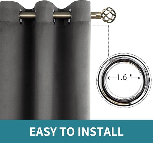 Miniatura 5 de Cortinas BGment opacas, con ojales, 2 paneles