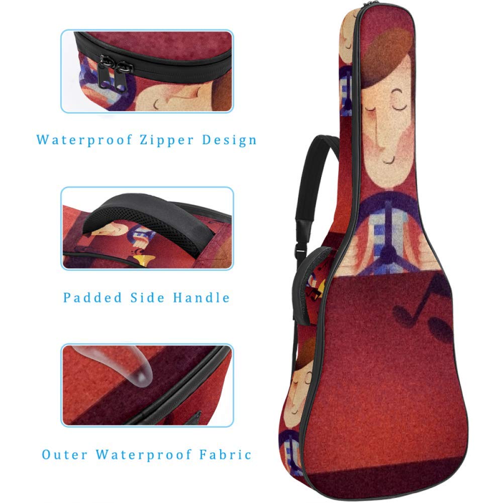 Custodia impermeabile con cerniera morbida per chitarra, basso acustico e classico folk chitarra elettrica borsa driver addicted to music