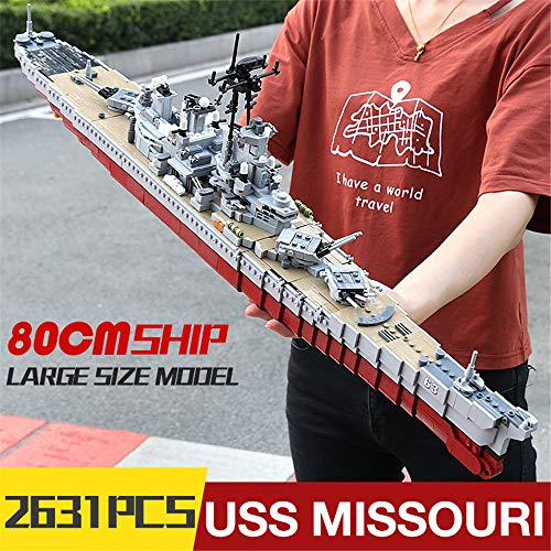 Xingbao 06030 2631Pcs Military Army Series The Uss Missouri Battleship Set Building Blocks Classic Cruiser Model Bricks Ww2 Toys Adult Toys #TOP2