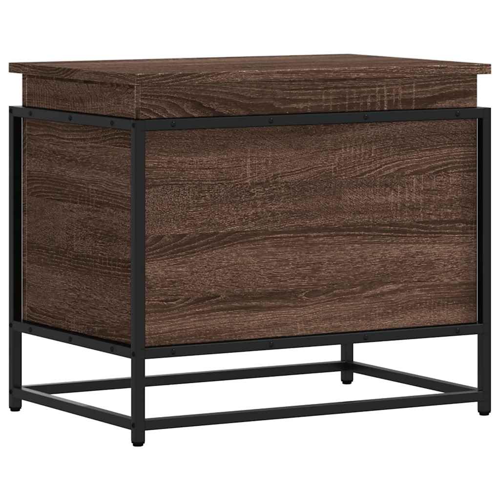vidaXL Caja de almacenaje con Tapa Madera marrón Roble 60x40x51,5 cm, Caja de Mantas, baúl de almacenaje, Caja de almacenaje de Juguetes