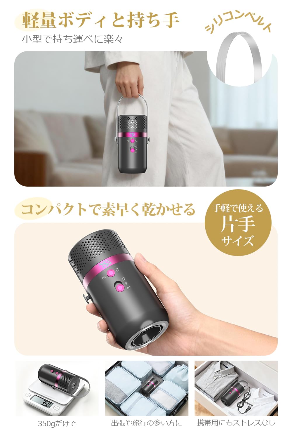 Amazon.co.jp: 布団乾燥機 小型 一台多役 超軽量 携帯乾燥機 衣類乾燥 