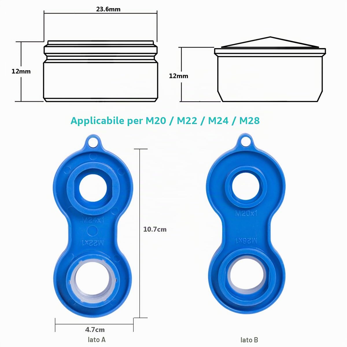 20 pz. Rompigetto Aeratore Rubinetto M24 Filtro Rubinetto da Cucina + Chiave Rompigetto per Rubinetti, Risparmio Idrico