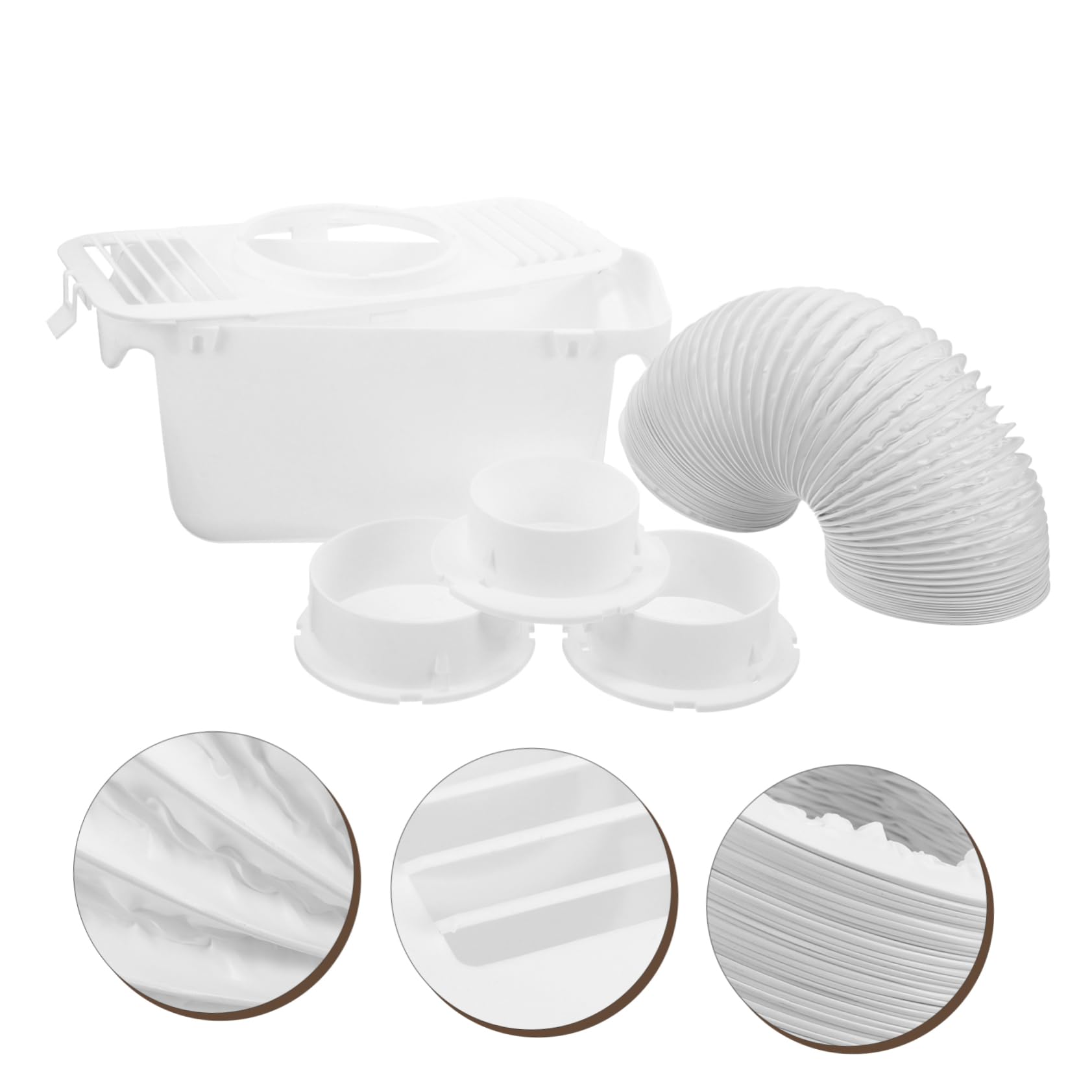 LABRIMP Conector Función de Filtrado de Partículas Pequeñas de Ventilación para Secadora de Ropa y Recogida de Agua en Plástico Blanco para Uso en Secadoras de Cilindro