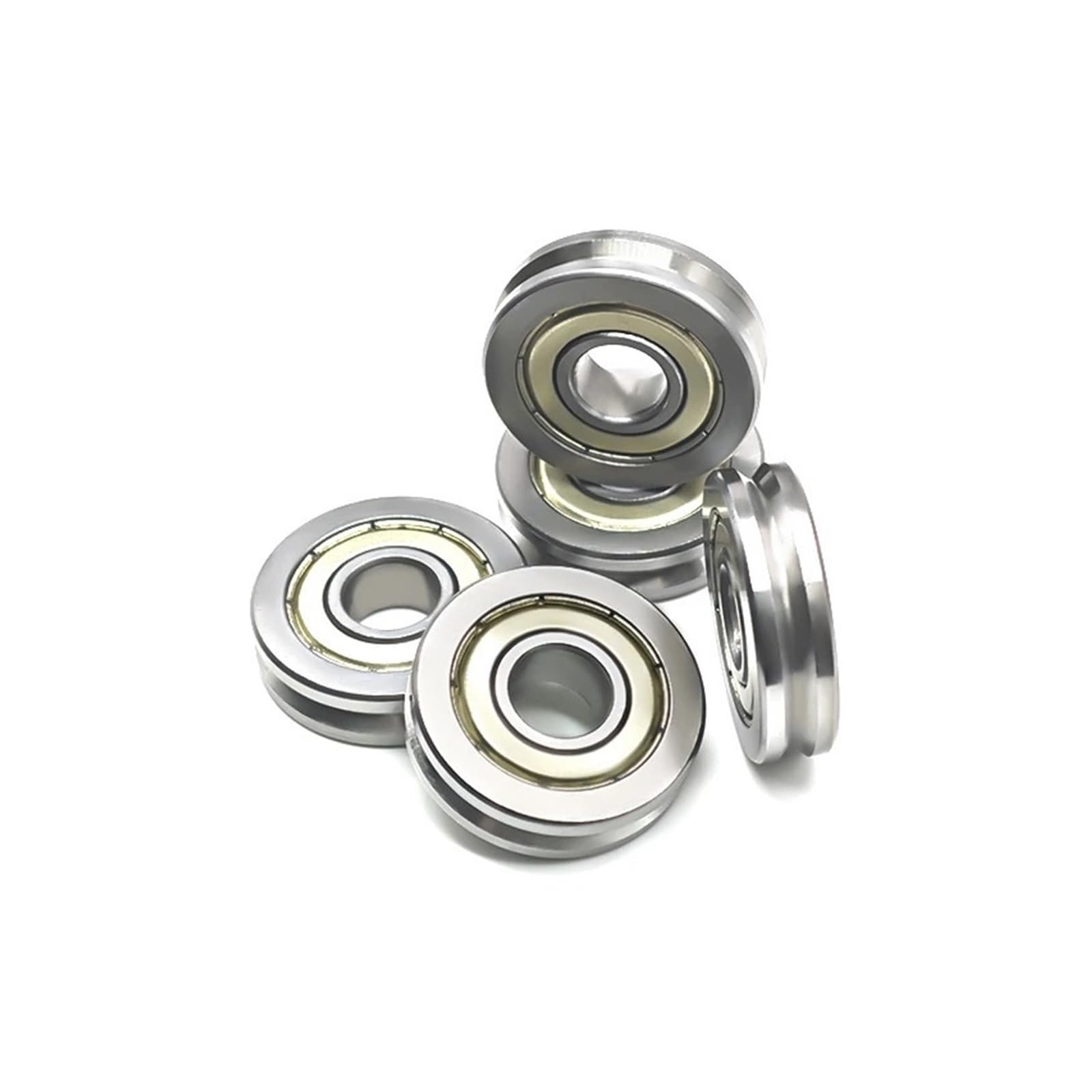 (4 szt.) 10 * 30 * 8mm V rowek prowadzący koło pasowe uszczelnione łożysko szynowe V6000ZZ do toru szynowego System ruchu liniowego