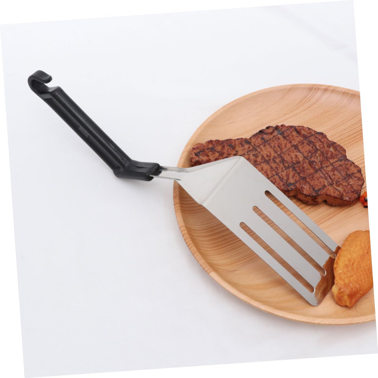 MAGICLULU 3stücke Edelstahl Steak Spatel Mit Schlitz Kleiner Pfannenwender Für Fleischzubereitung Der Küche Ergonomischer Griff Zum Abtropfen Von Öl Und Flüssigkeiten