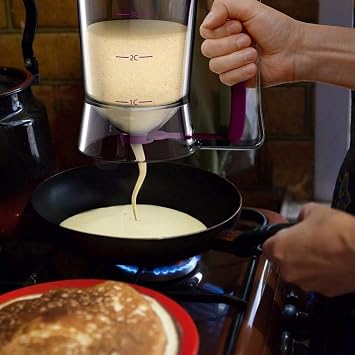 1pc Pancake Cupcake Batter Dispenser, Baking Tool for Cupcakes, Waffles, Muffin Mix, Crepes, Cake or Any Baked Goods, with Measuring