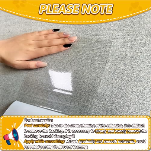 Kratzfolie Katze Selbstklebend, 8 Stück Kratzschutz Selbstklebend Tape Transparent – Katzen Kratzschutz für Sofa, Möbel, Tür und Wand, Anti Kratz Folie für Katzen, Sofaschutz und Couchschutz