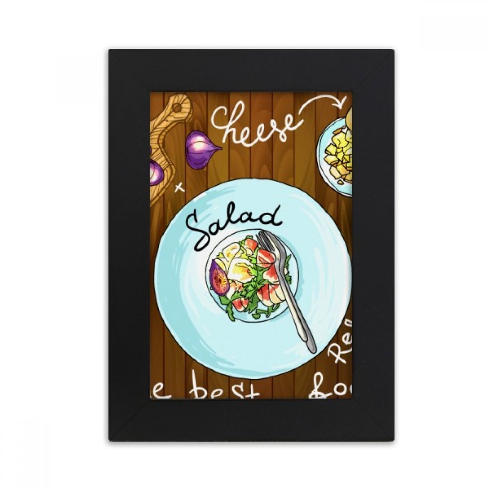 Cadre photo noir salade fromage DIYthinker 5x7 pouces pour decoration restaurant et bureau