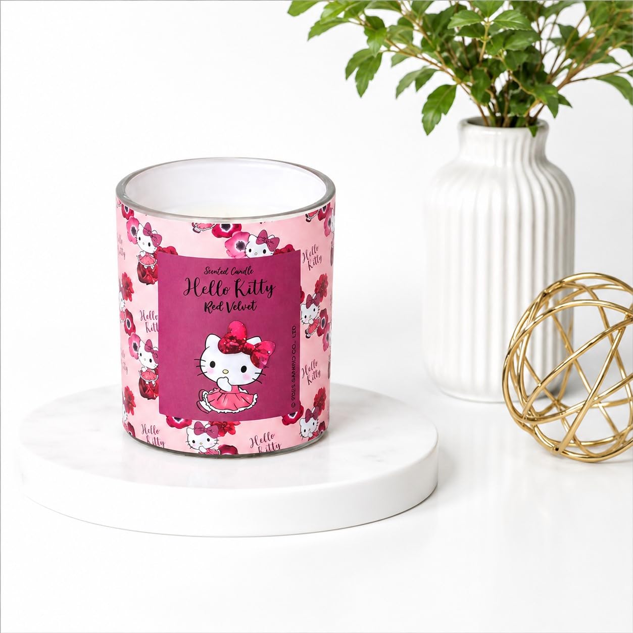Hello Kitty Red Velvet - Candela profumata, 213 g, 1 stoppino, 35 ore di combustione