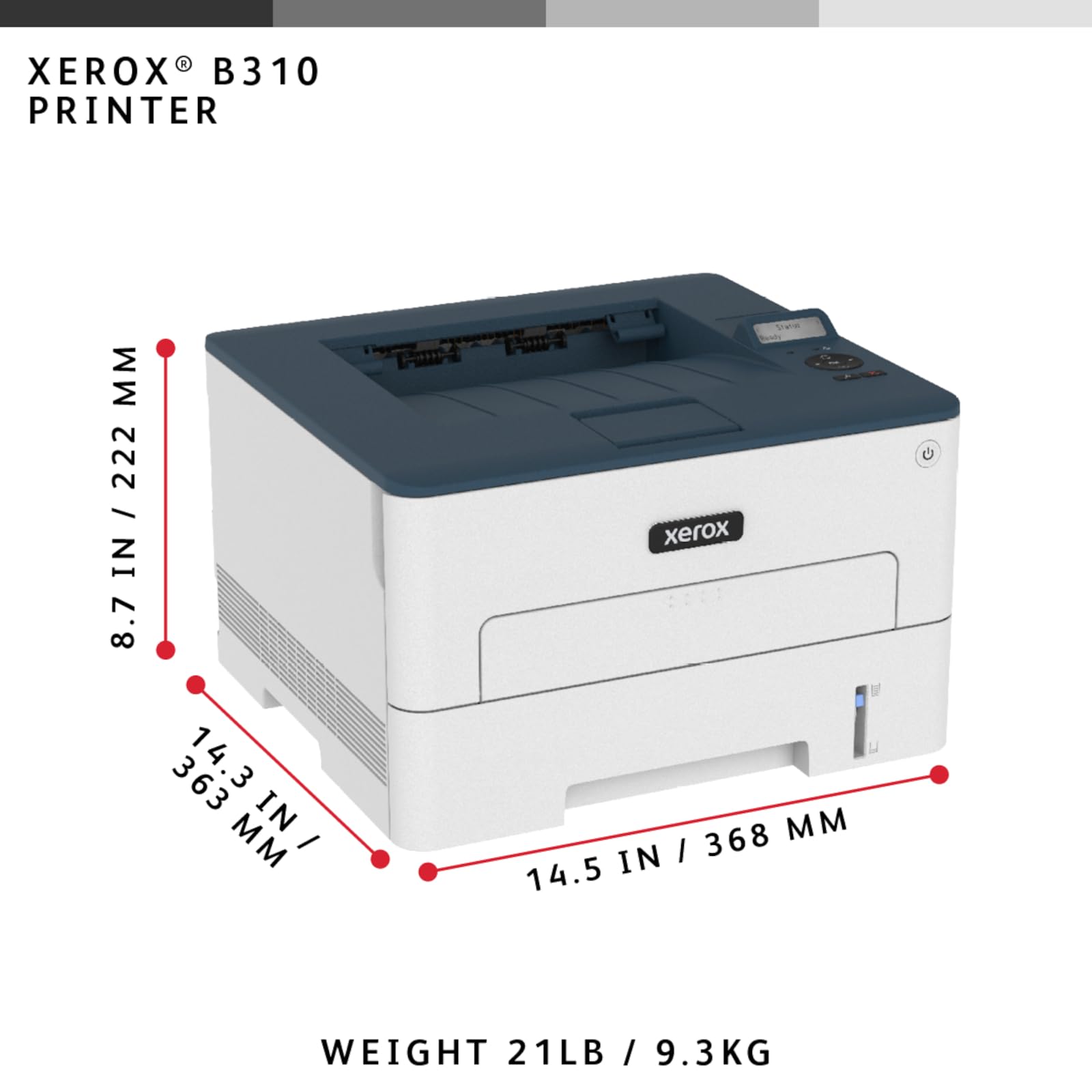 Xerox B310dni A4 40ppm Black & White (Mono) Wireless Laser Printer with Duplex 2-Sided Printing
