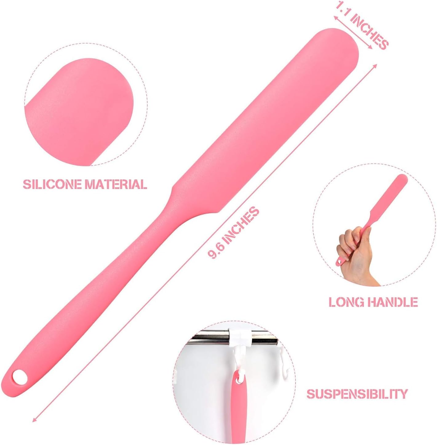6Pcs silicone wax applicator Non-stick Waxing Applicator Hair Removal Sticks Applicator Spatula Reusable Hard Wax Scraper for Home Salon Body Use (mix Color)
