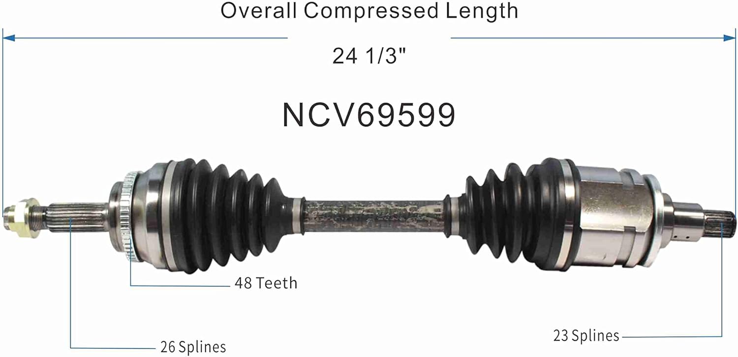 GSP NCV69599 CV Axle Shaft Assembly - Left Front (Driver Side)