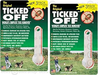 Ginesis The Original Ticked Off Tick Remover 2 Packs of 3 Each with Key Hole Family Colors May Vary. 6 Total removers Included