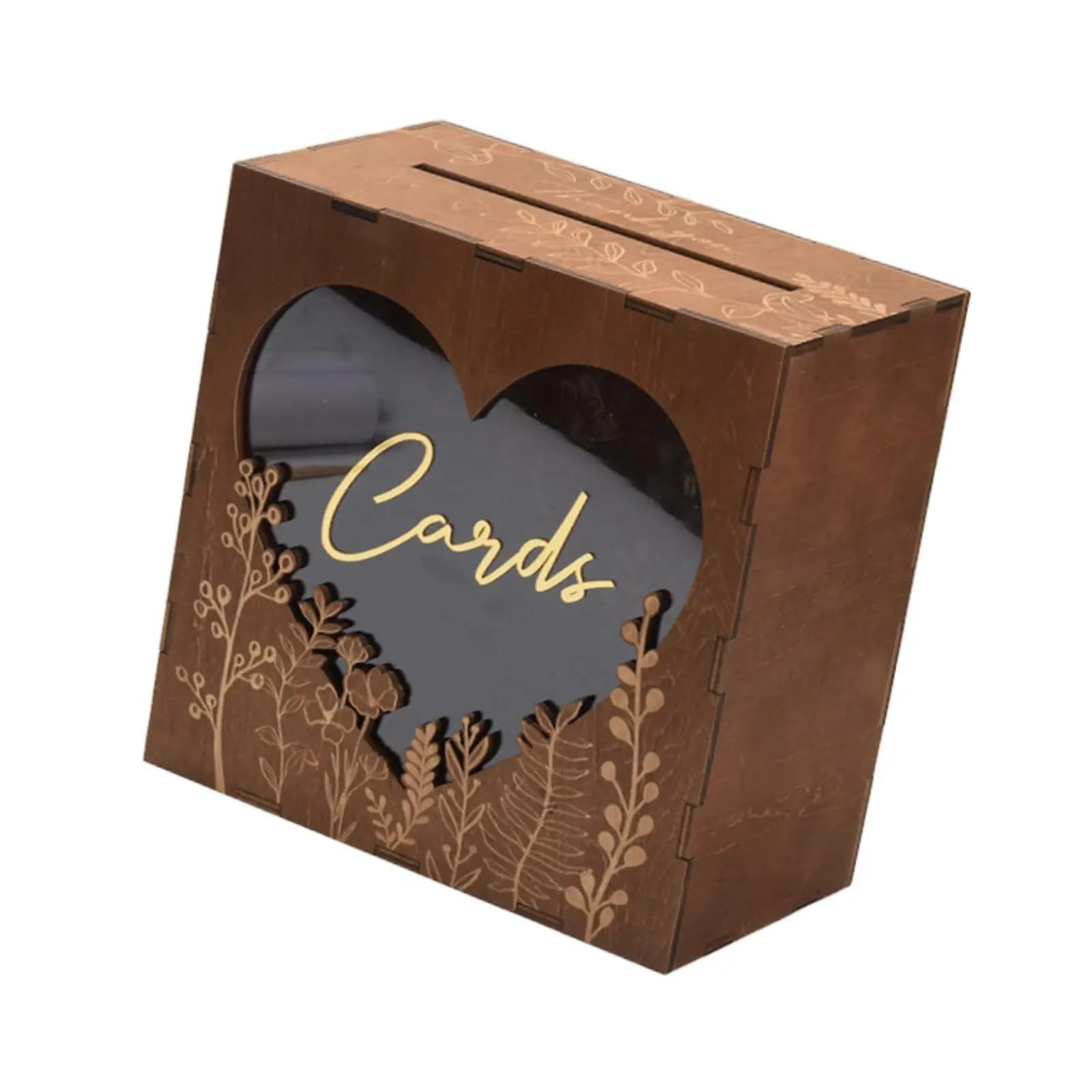 YXINAER Wedding Card Box Wedding Card Box With Slot Storage Rustic For Anniversary Birthday Ceremony
