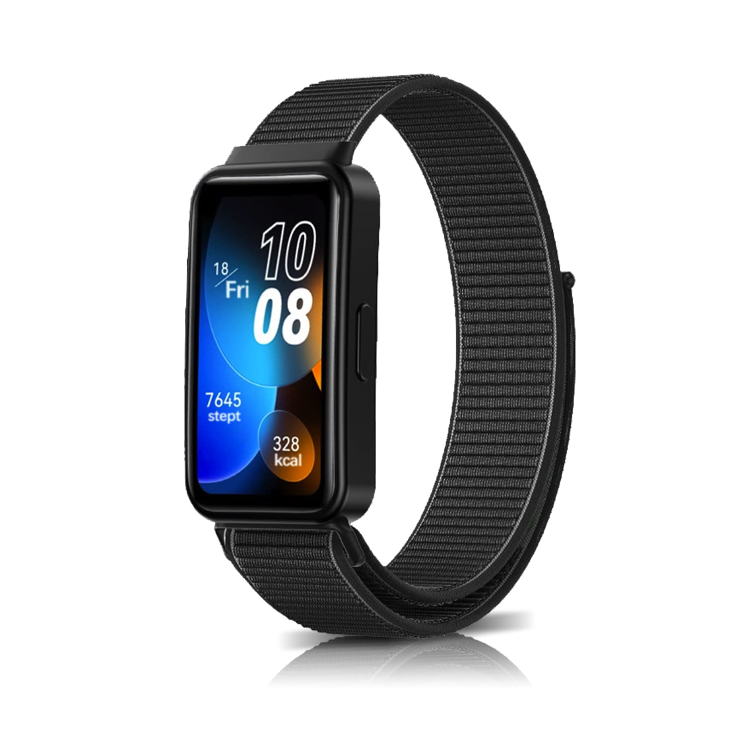 ZoRoll Strap for Huawei Band 10/9/8, Soft Sport Bracelet for Women Men, Nylon Replacement Band Compatible with Huawei Band 10/9/8 - Black