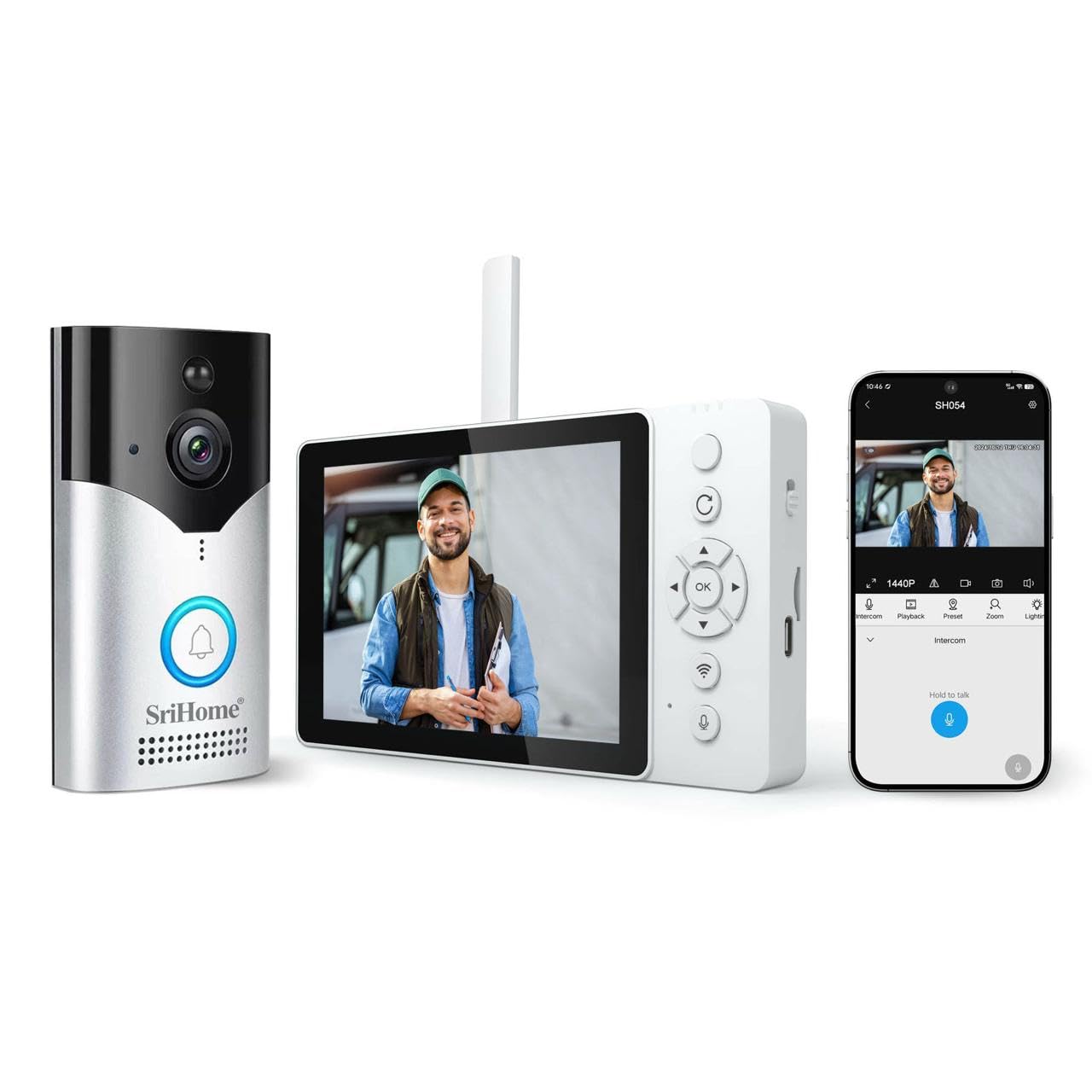 Delitech Wireless Video DoorPhone | 3MP Video Doorbell + Wireless Home Display 3MP Resolution | Instant Phone & Tab Visitor Video Call | 2-Way Talk | Built-in Mic & Speaker-picture-11