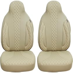 Fundas Kia Carens BREMER SITZBEZÜGE Measure Pilot - Fundas de Asiento de Coche compatibles con Kia Carens 4 RP para Conductor y Pasajero de 2013-2018, Juego de Fundas Protectoras de Asiento de Coche, Paquete de 2 en