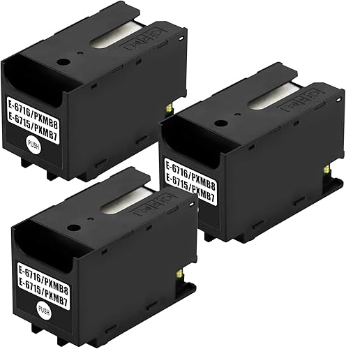 EXCERCUS T6715 T6716 Caja de mantenimiento de tinta para Workforce Pro WF-4734 WF-M5299 WF-C5290 -4730 WF-4740 WF-3820 WF-4820 EC-4020 WF-4830