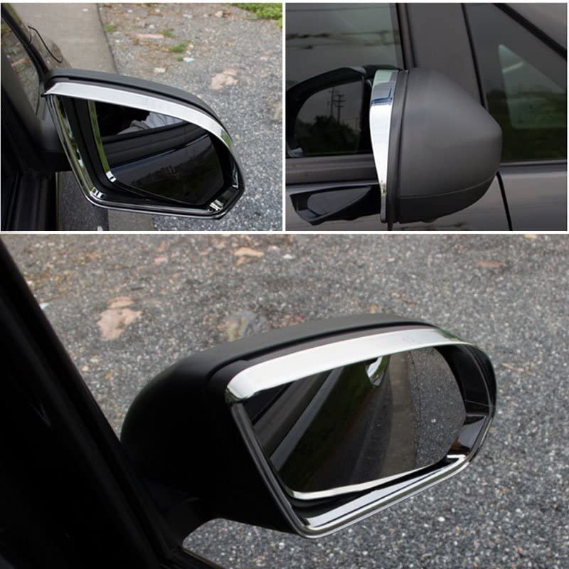 Auto Chrome Copertura dello Specchio Laterale Vista Posteriore Overlay Ombra Pioggia Sopracciglio per Mercedes per Benz per Vito W447 2017-2019(2
