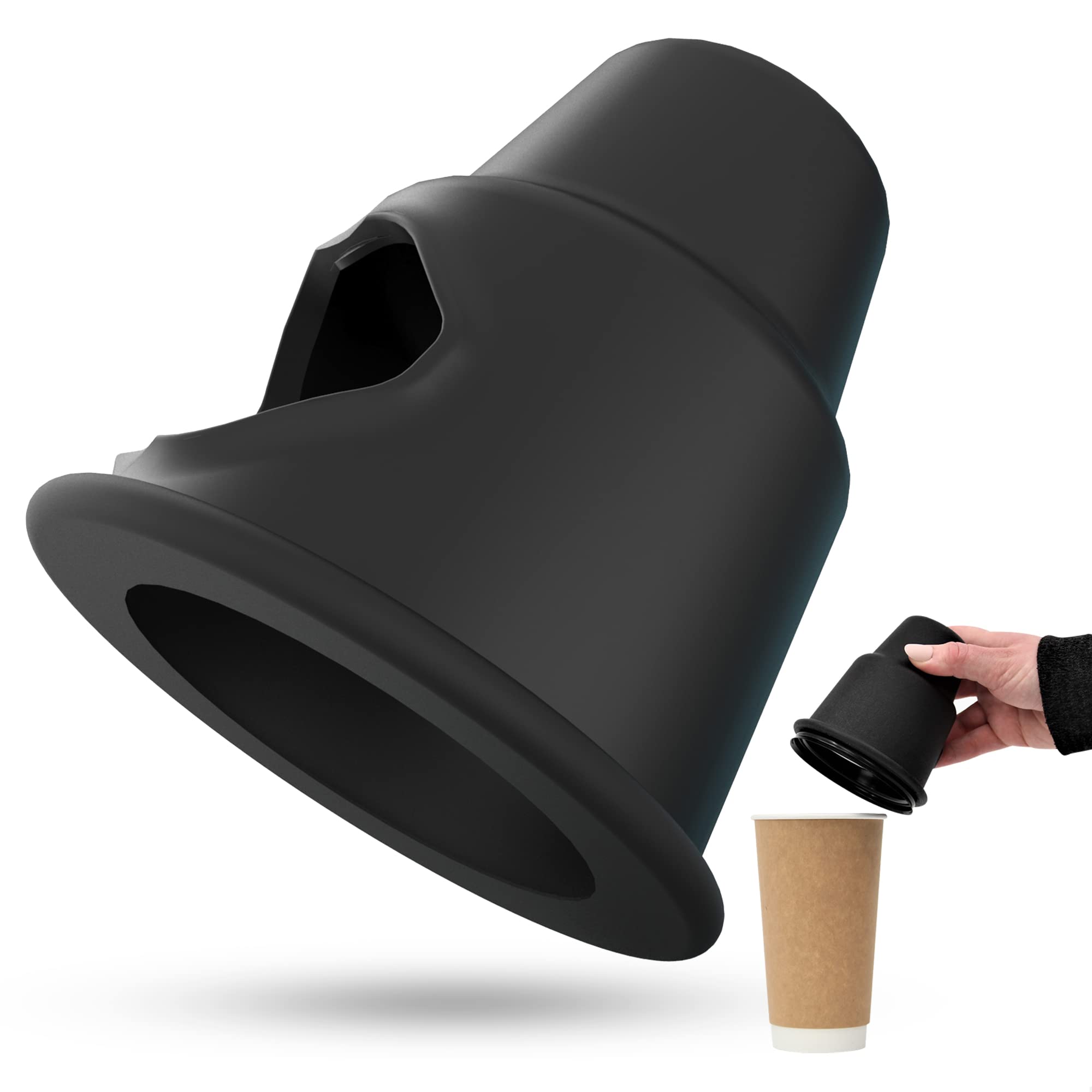 Couvercle sécurisé pour tasse à café jetable et accessoires de bar