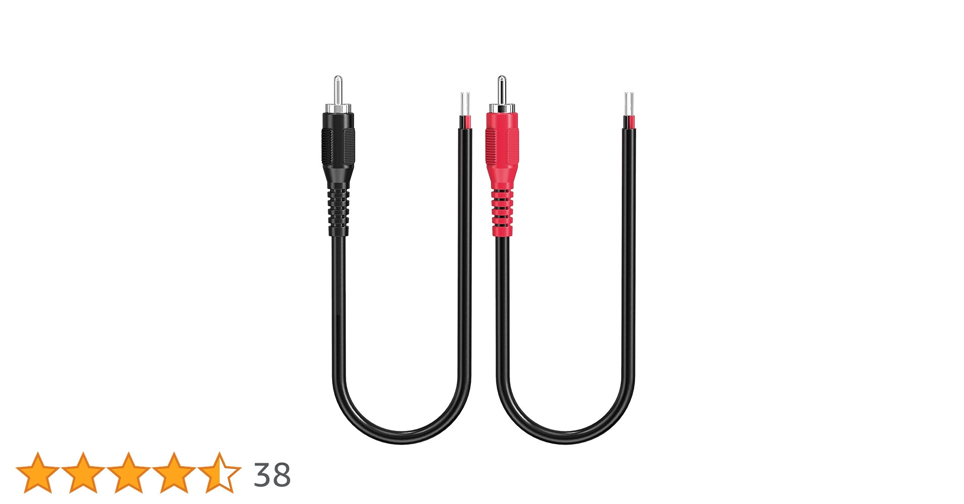 Amazon | RCAからスピーカーワイヤー、18AWG 2パック RCA オス