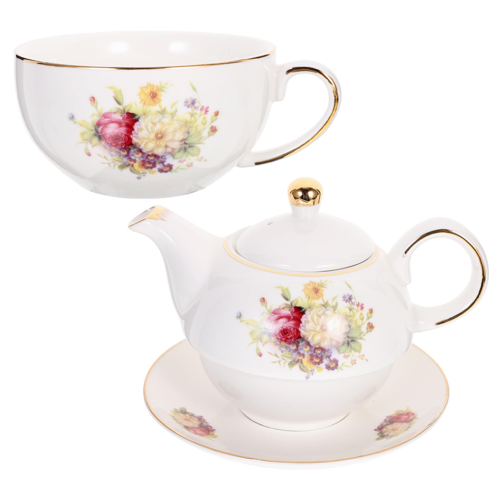 DOITOOL Teiera per Casa in Ceramica Bollitore Tazze da tè Forniture per Cucina Kit Teiera da Scrivania Tazza da tè in Ceramica per Casa Bollitore da Ufficio Regalo Aziendale