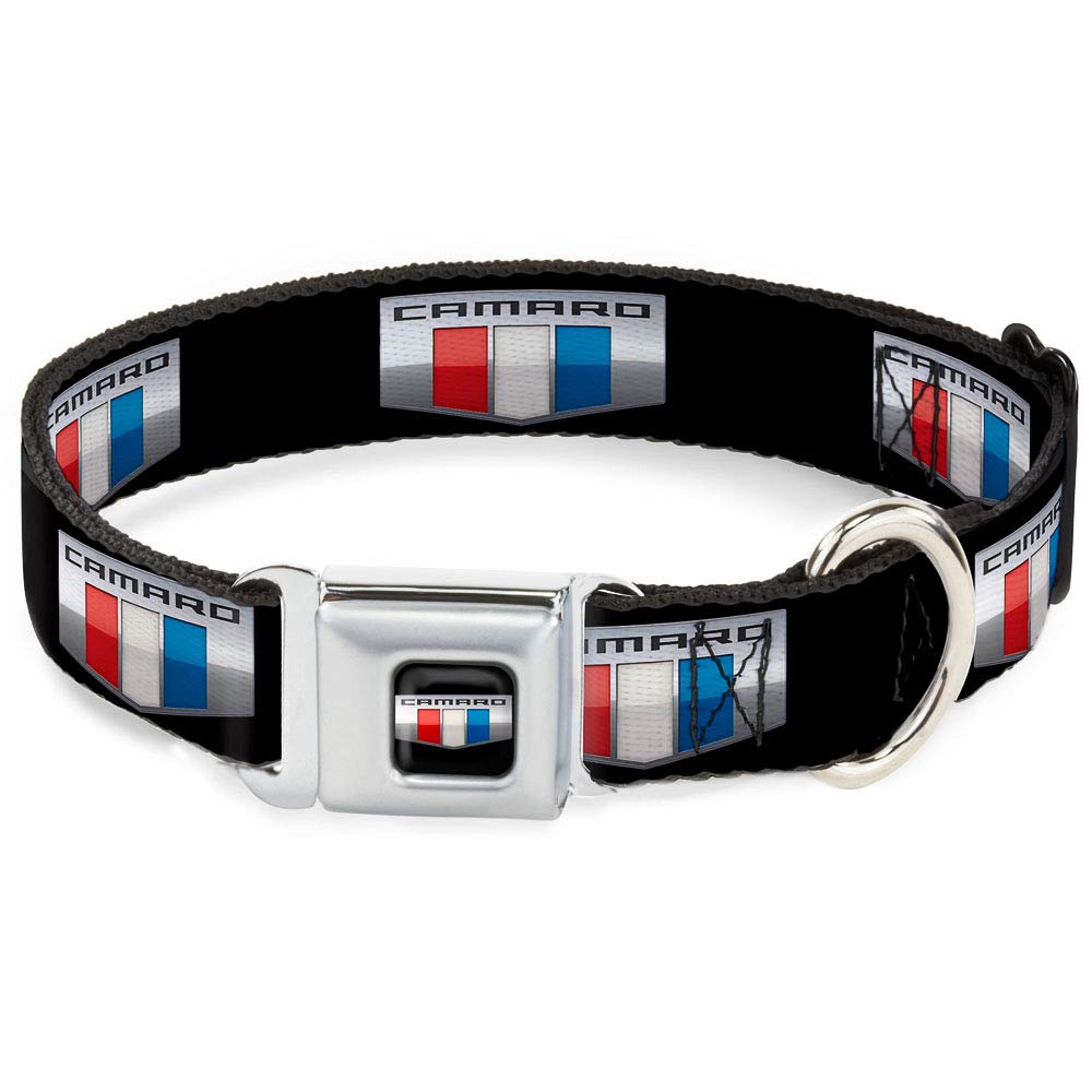 Collier pour chien Camaro SI Buckle Down noir ajustable pour les sorties quotidiennes en ville