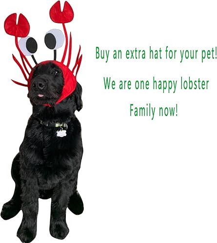 Miniatura 6 de Sombrero de cangrejo de 3 piezas, sombrero de cangrejo 3D, divertido sombrero de mariscos con garras, disfraz de animales, sombreros para adultos,