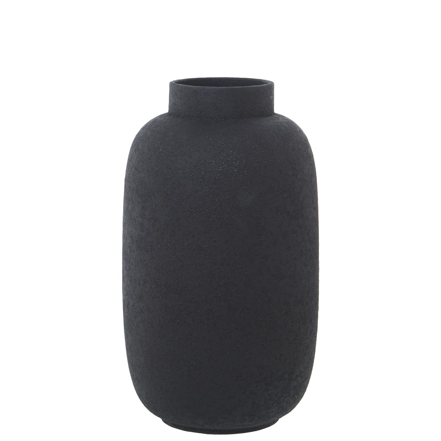 Vase en céramique noir de table texture sable pour valoriser vos fleurs