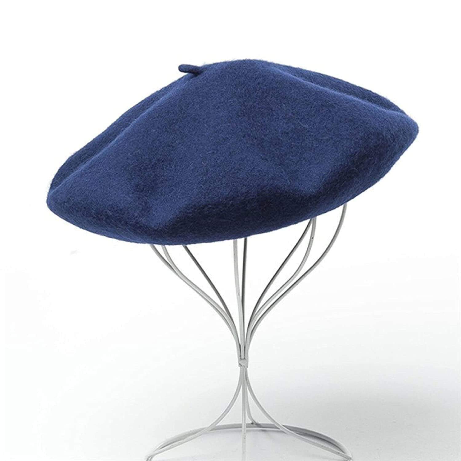 Yaksa Unisex Wool Blend French Artist Beret Caps for Women & Men (Blue) - Image 5 thumbnail