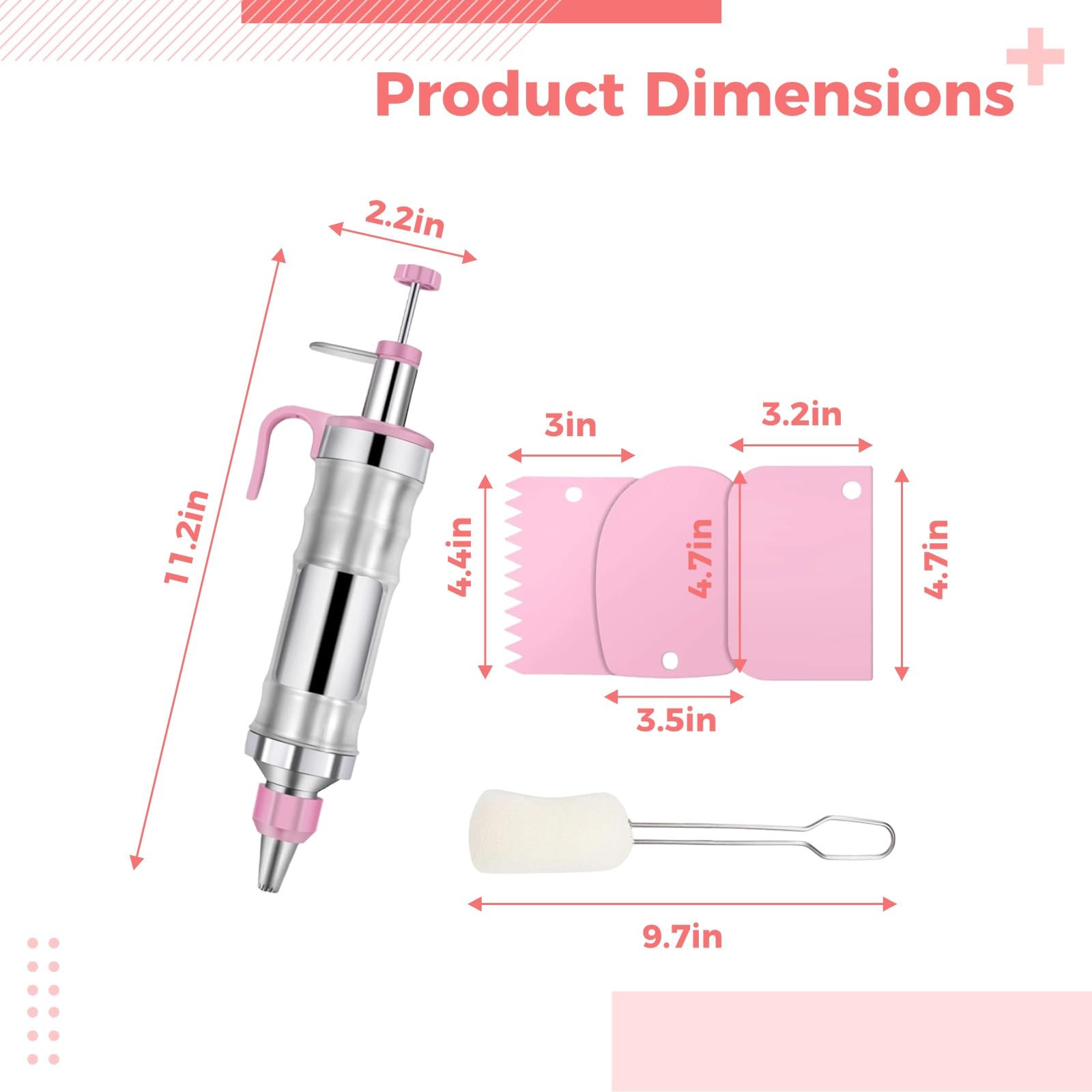 Kit de décoration de gâteau 13 pièces, seringue à glaçage, douilles en acier inoxydable, glaçage à la crème au beurre, grattoirs lisses, décoration de cupcakes
