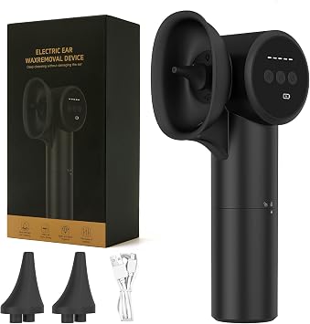 Ear Wax Removal with Hot Air Drying,2-in-1 Electric Ear Cleaner,Ideal Gifts for Fathers Day Birthday Present Men Dad,Ear Cleaning Kit with Dual-Compartment Design, Safe Water Ear Cleaner