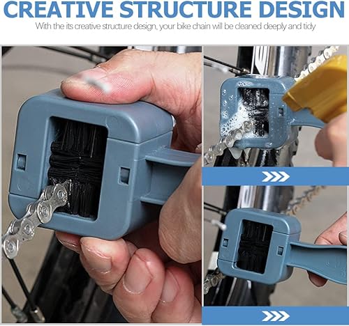 Miniatura 3 de Limpiador de cadena de bicicleta reutilizable Cepillo de motocicleta conveniente limpiador profesional de motocicleta